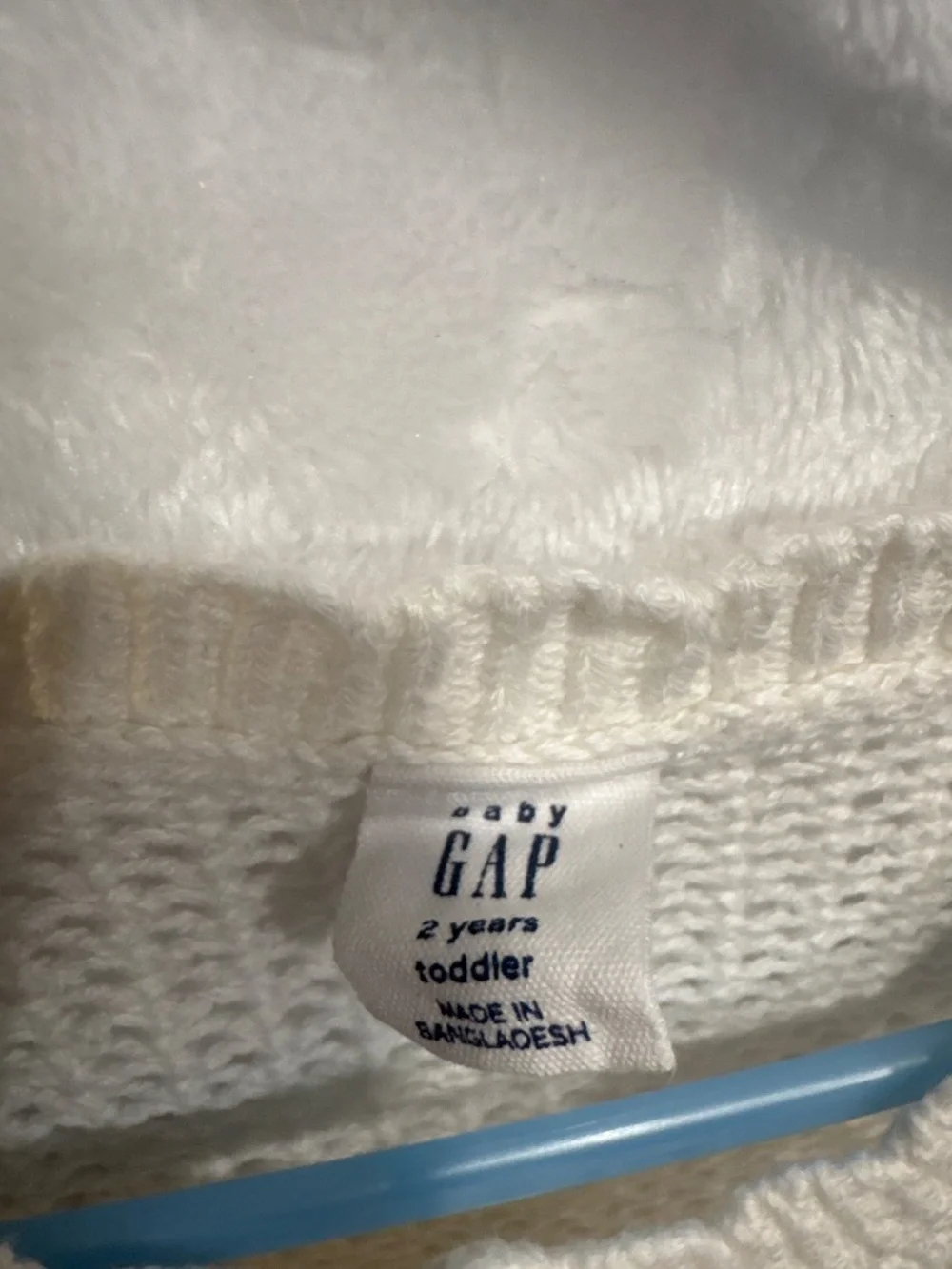 Baby gap crochet cardigan sweater toddler girl size 2T Off White open knit